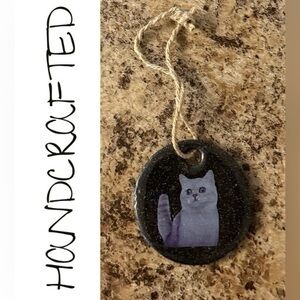 Handcrafted Black Cat Ornament